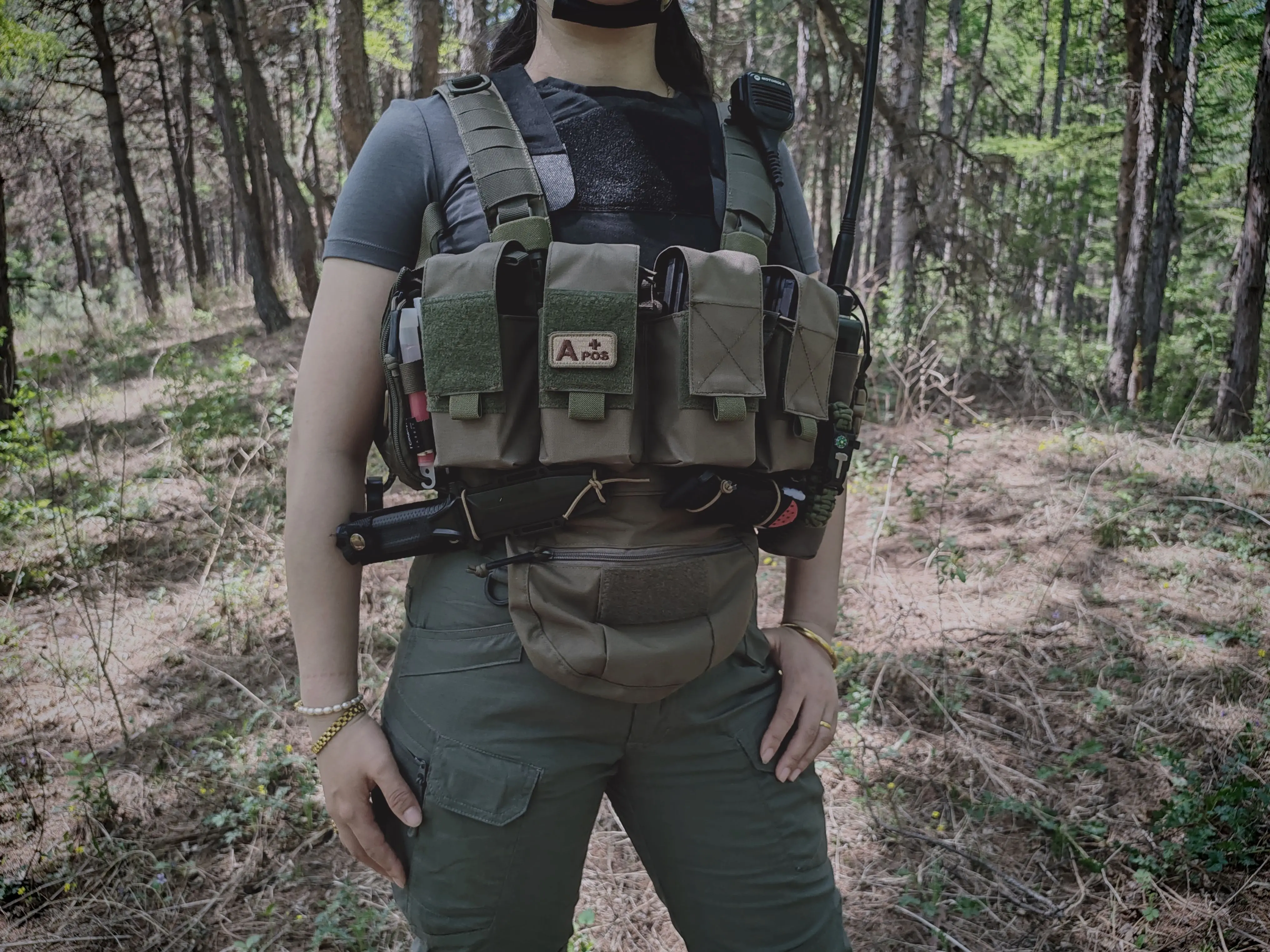 CQ-81 Chaleco Táctico de Patrulla Verde Ranger MOLLE modular - imagen 2