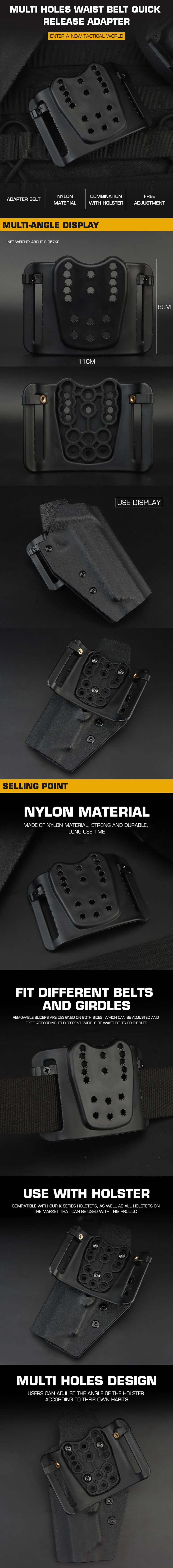 Adaptador de funda de cinturón táctico visión general