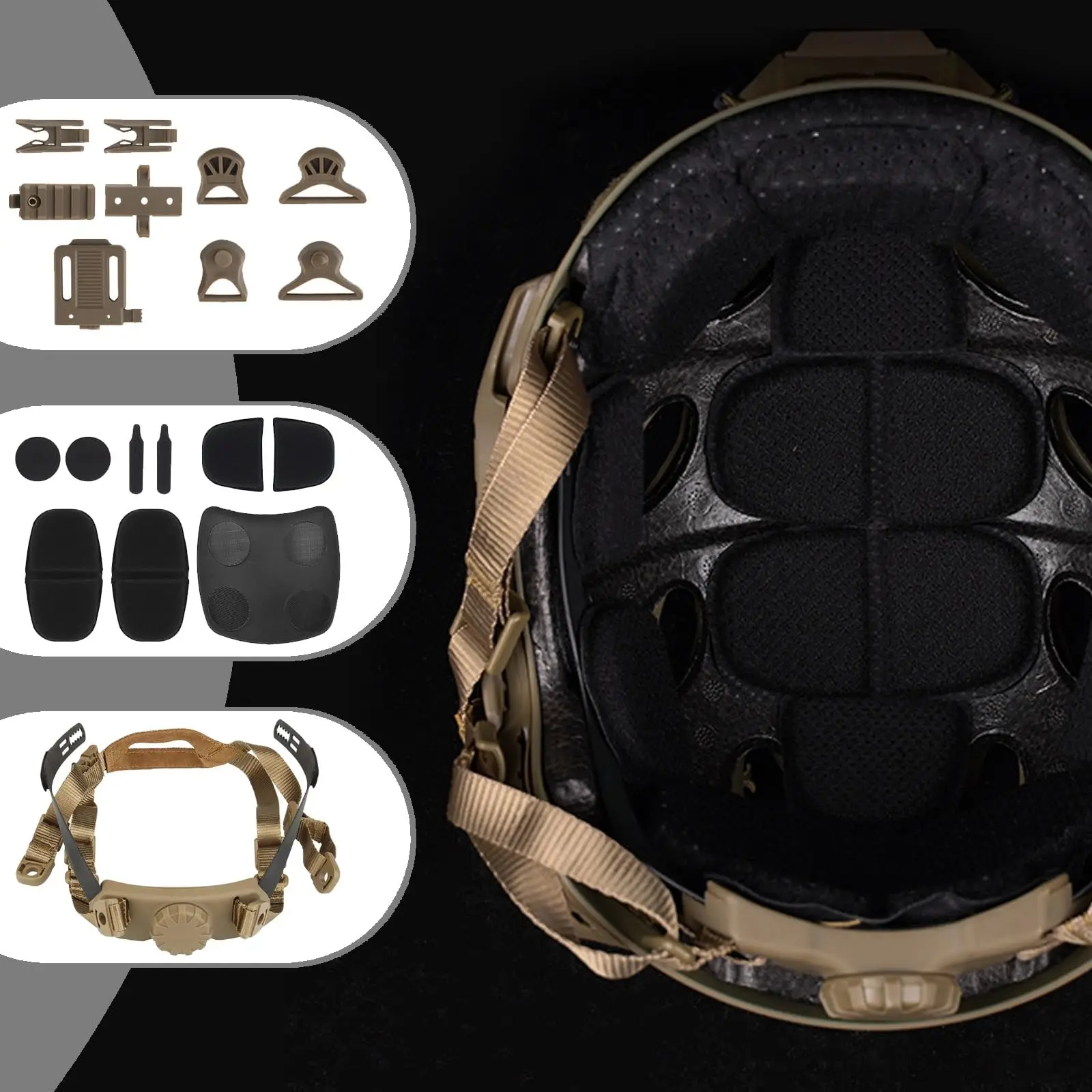 Auriculares tácticos con micrófono y cancelación para casco FAST SF - imagen 4