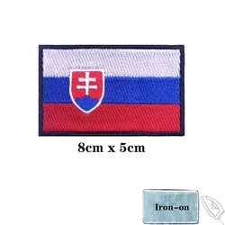 Parche bordado bandera Eslovaquia – Militar velcro plancha