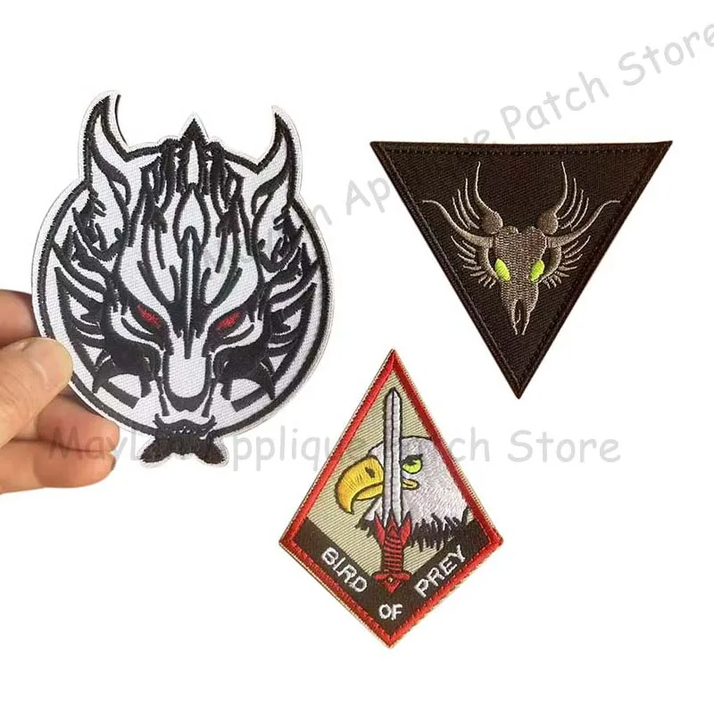 Vlamwolf parche táctico bordado Minotauro con velcro para mochila - imagen 4