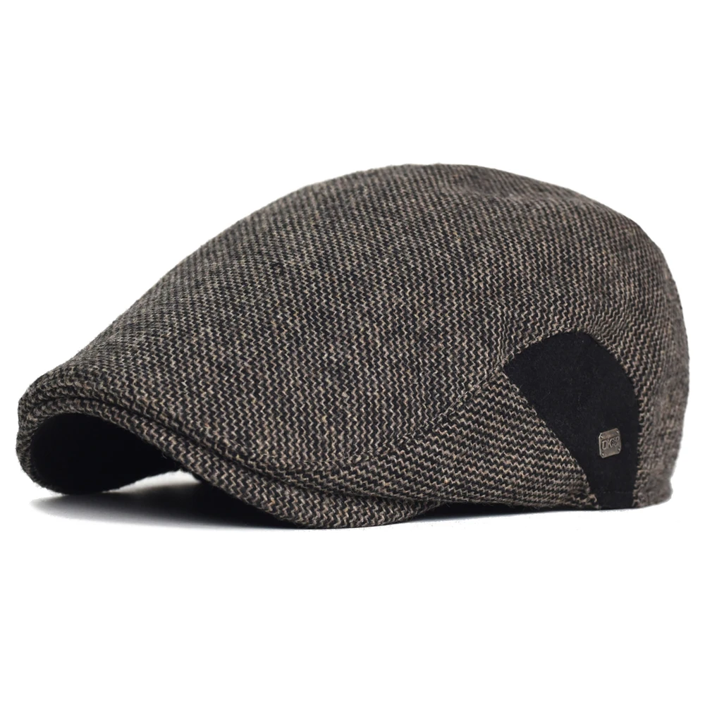 Gorra newsboy vintage a rayas con visera