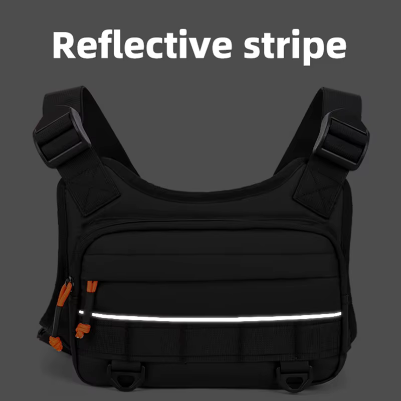 Bolsa pectoral táctica ligera reflectante para correr y senderismo - imagen 3