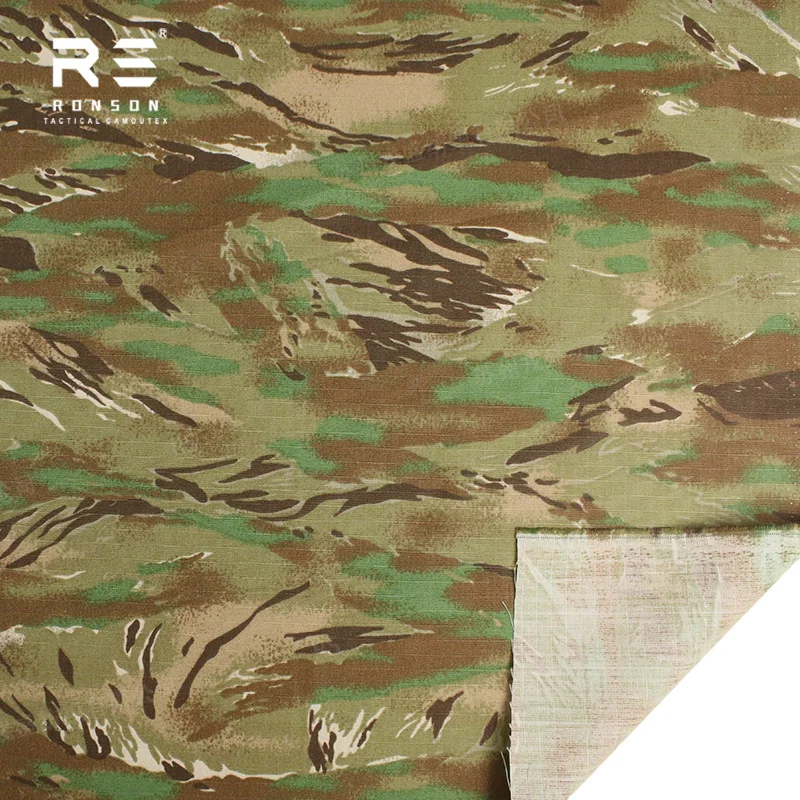 Tela táctica ripstop camuflaje multiterreno rayas de tigre uniformes - imagen 4