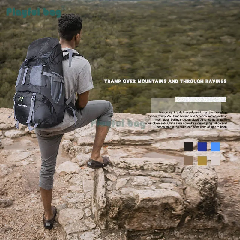 Mochila táctica impermeable gran capacidad para montaña y senderismo - imagen 3