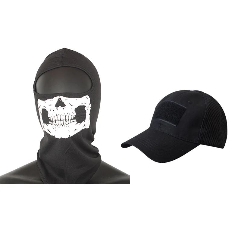 CS Airsoft chaleco táctico con máscara calavera y guantes esqueleto - imagen 5