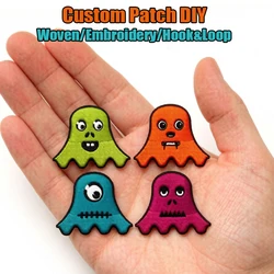 Parche personalizado con gancho y bucle, termoadhesivo para DIY
