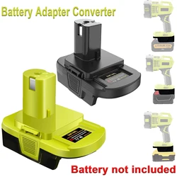 Adaptador batería compatible Dewalt/Milwaukee a Ryobi USB, negro