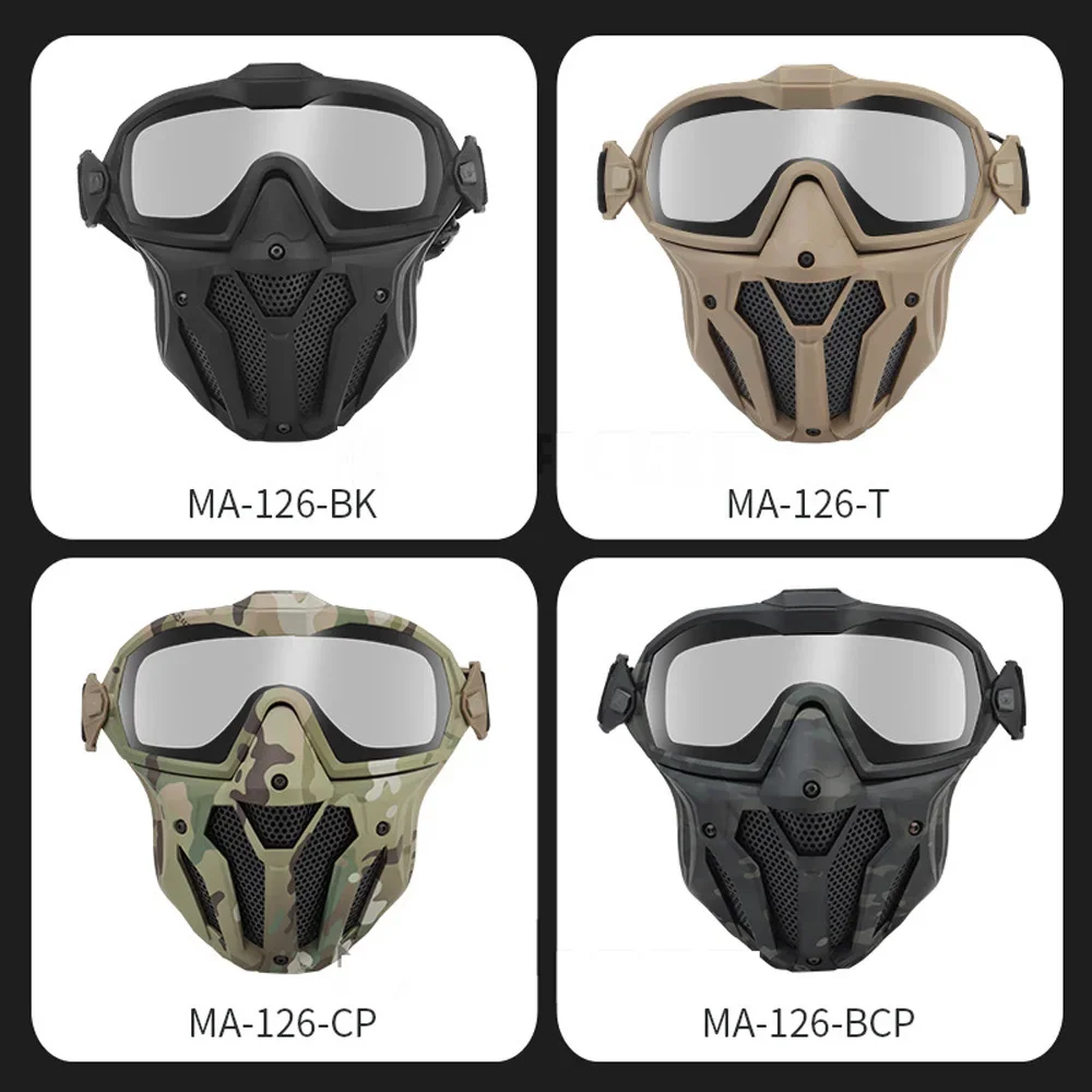 Mascarilla táctica airsoft con ventilador antihaze transpirable - imagen 5