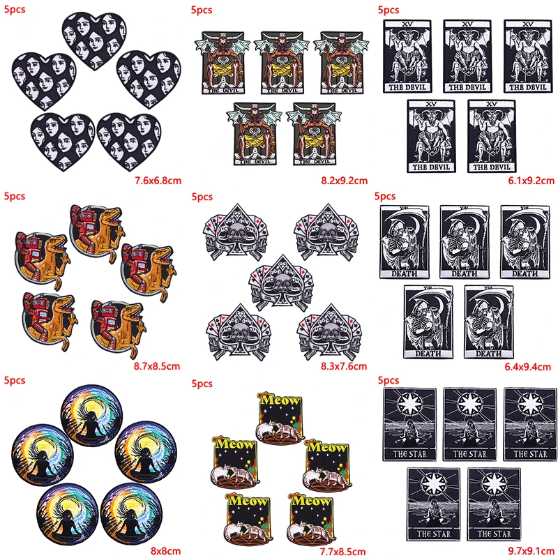 Parches bordados estilo punk animales
