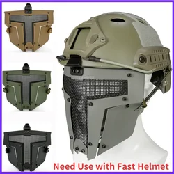 Máscara táctica facial integral para Airsoft con casco compatible