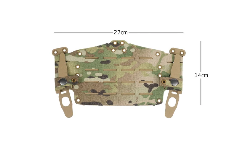 (Vista de la placa y su integración en el sistema de chest rig