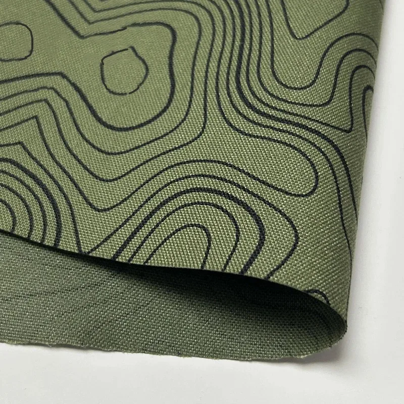 Tela nylon Terrain verde negro con PU y camuflaje topográfico