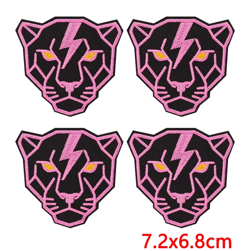Hustle Panther Dollar parches termoadhesivos bordados rosas Y2K - imagen 2