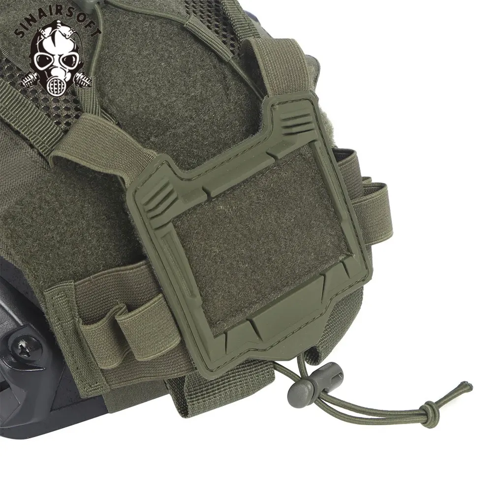 Funda táctica para casco antibalas con bolsa NVG y malla - imagen 3