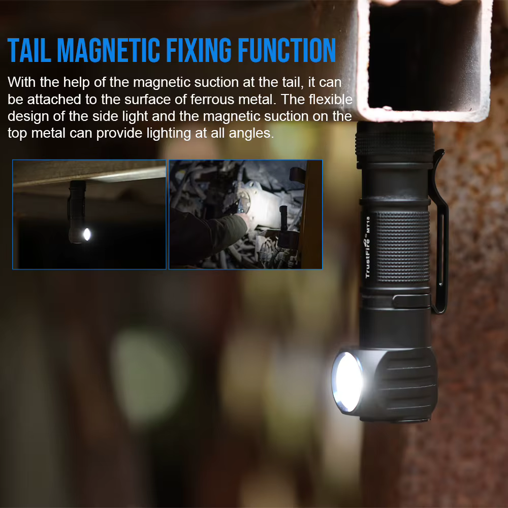 Linterna frontal táctica Trustfire MT18 LED recargable USB impermeable - imagen 5