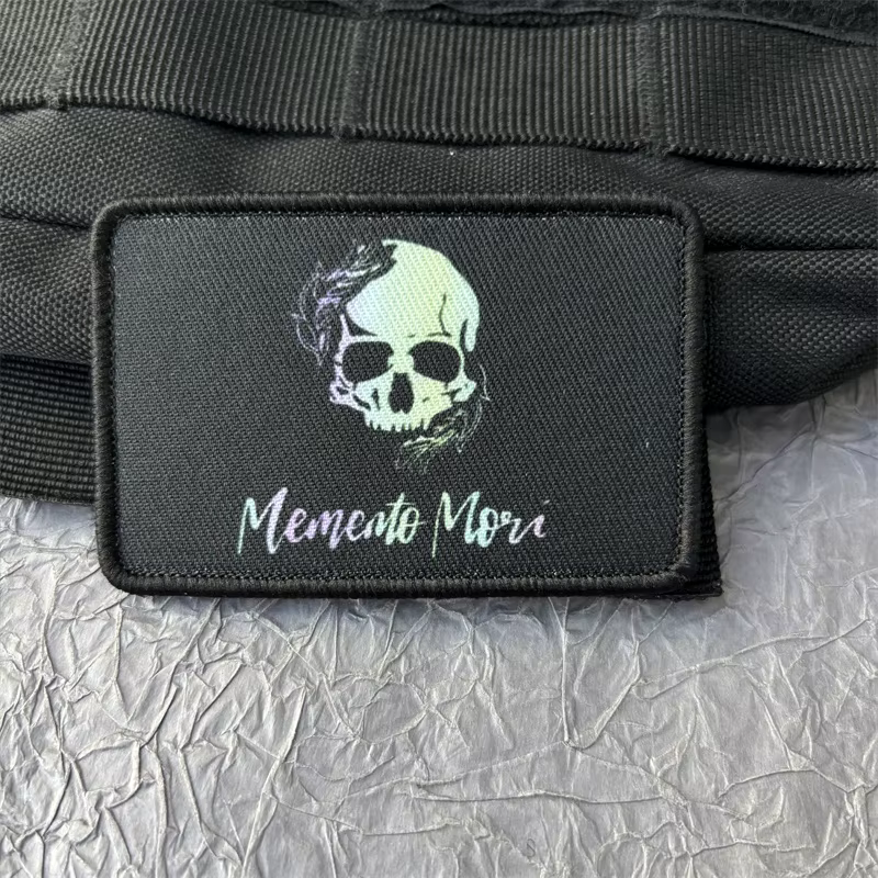 Parche Memento Mori gancho y bucle – Táctico adhesivo - imagen 4