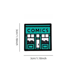 Pin esmaltado de tienda de cómics retro para lectores geek