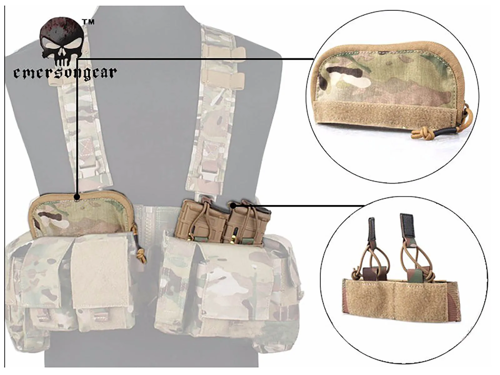 Emersongear chaleco táctico portaequipos frontal de combate - imagen 2