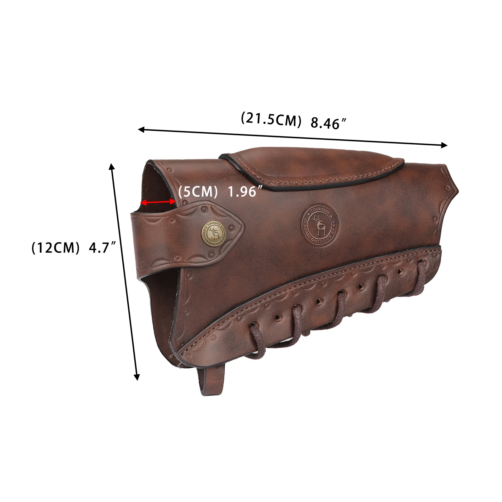 Tourbon funda de culata de piel vintage para rifle de caza
