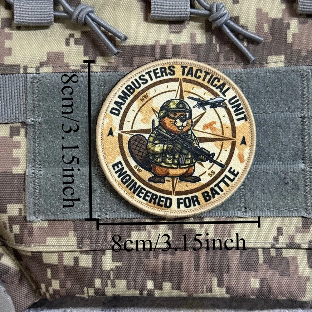 Parche táctico Beaver Squad moral impresa con Velcro - imagen 4
