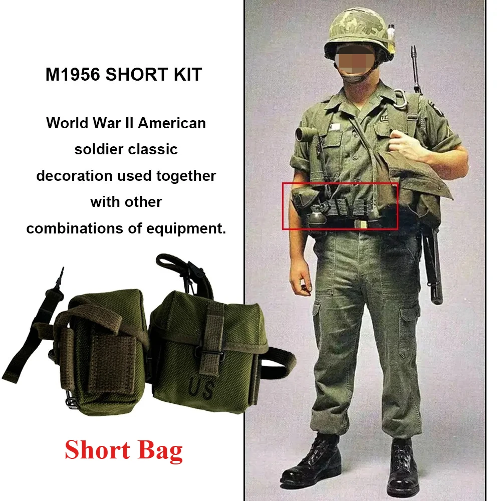 Bolso táctico riñonera M16A1 de lona retro vintage estilo US - imagen 3