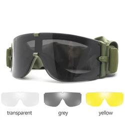 Gafas Tácticas X800 Airsoft negras con lentes intercambiables