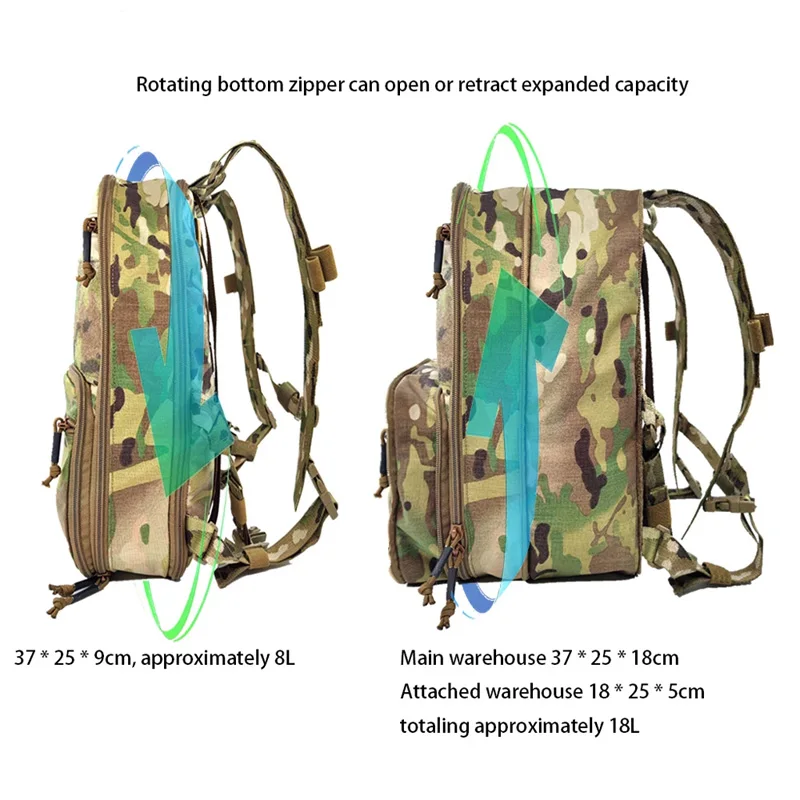 Mochila táctica D3 Flat Pack Plus con extensión de hombro - imagen 4