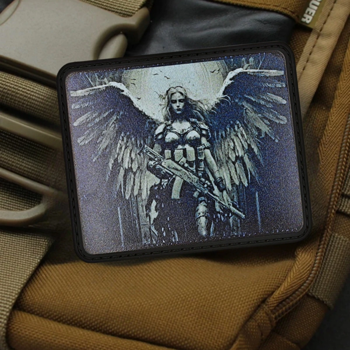 Guardian Parche Morale Ángeles – Cierre Velcro Mochila Táctica