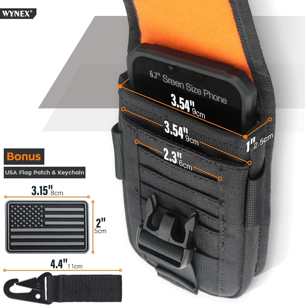 Funda táctica MOLLE para teléfono EDC con organizador de tarjetas - imagen 5