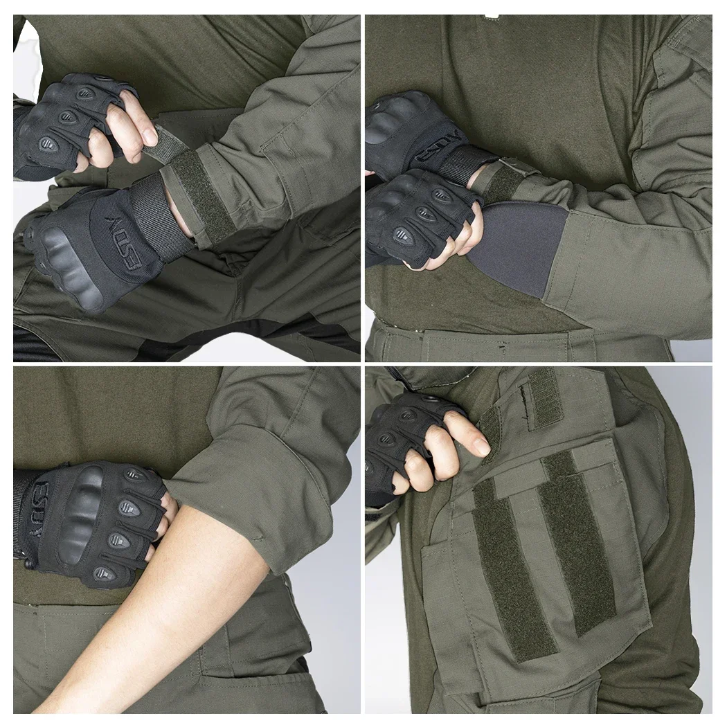 Uniforme táctico G3 verde con pantalón cargo para entrenamiento - imagen 3
