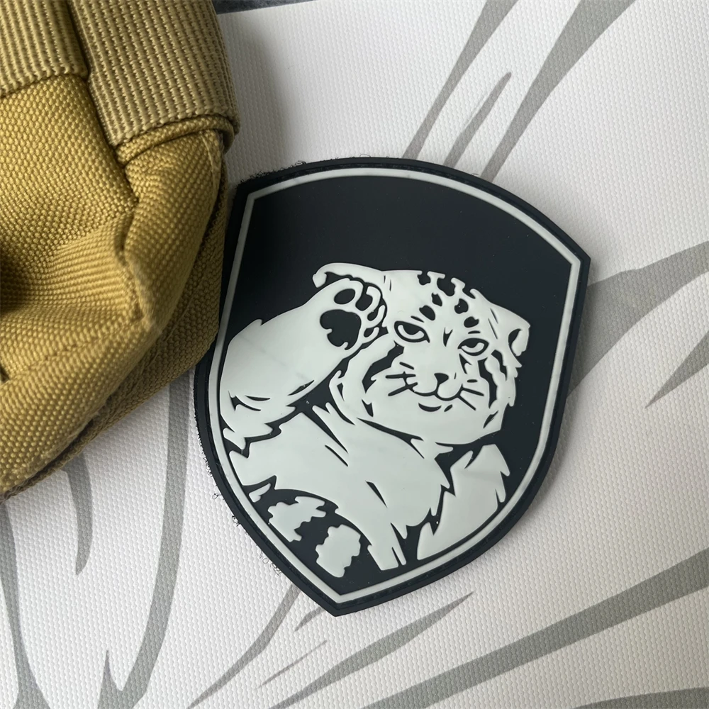Manul Parches tácticos PVC gancho y bucle – Insignia para mochila - imagen 5