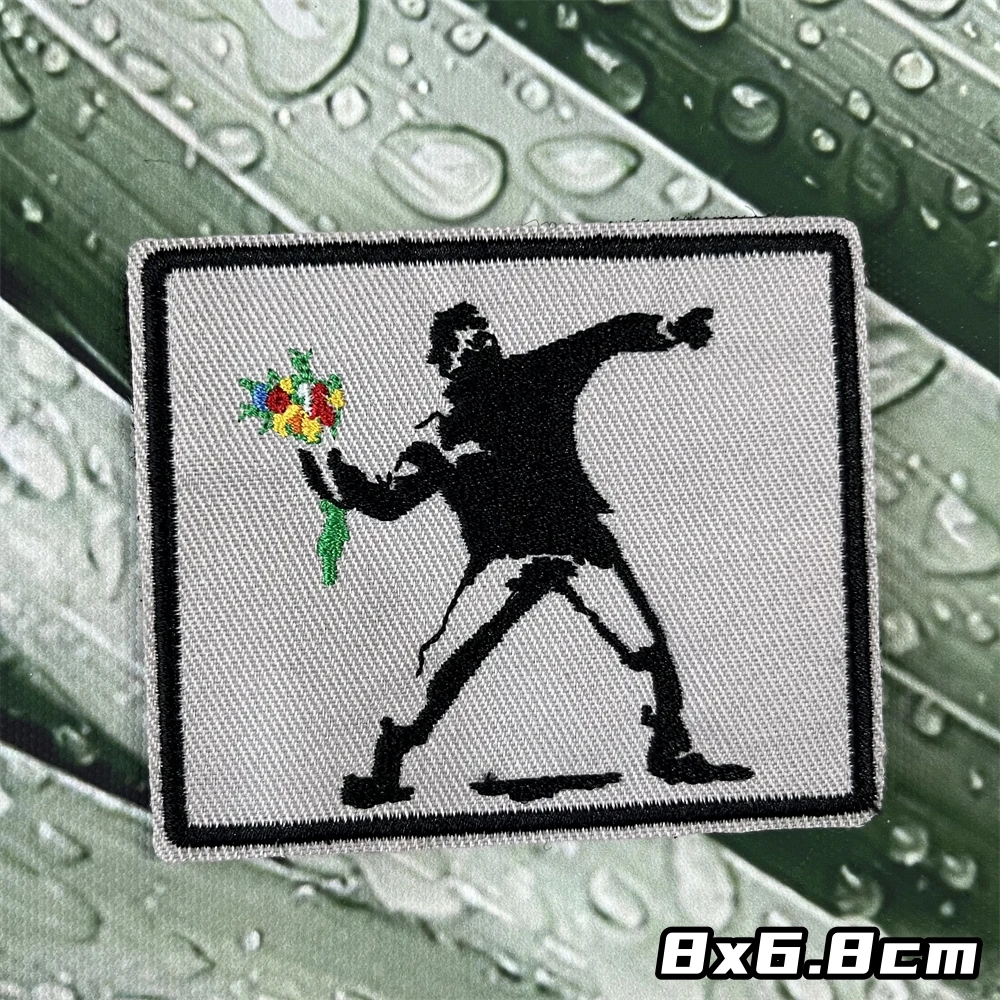 Parche táctico bordado MOLLE Banksy Wandal Morale con velcro