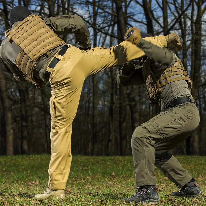 Pantalones tácticos cargo impermeables multibolsillo resistentes