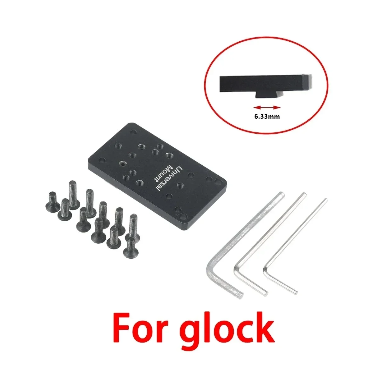 Soporte riel trasero AK47 para mira punto rojo de perfil bajo