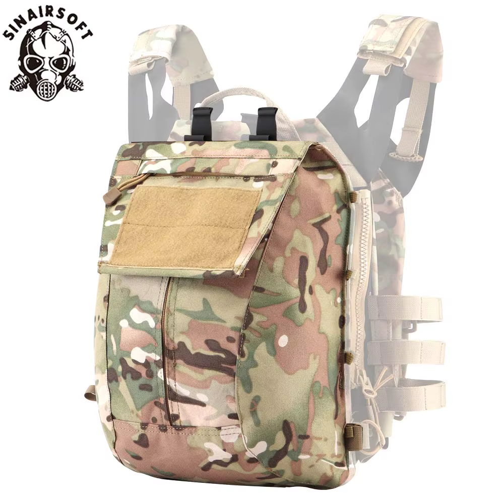 Sinairsoft Portaplacas Táctico MOLLE con Panel y Cremallera