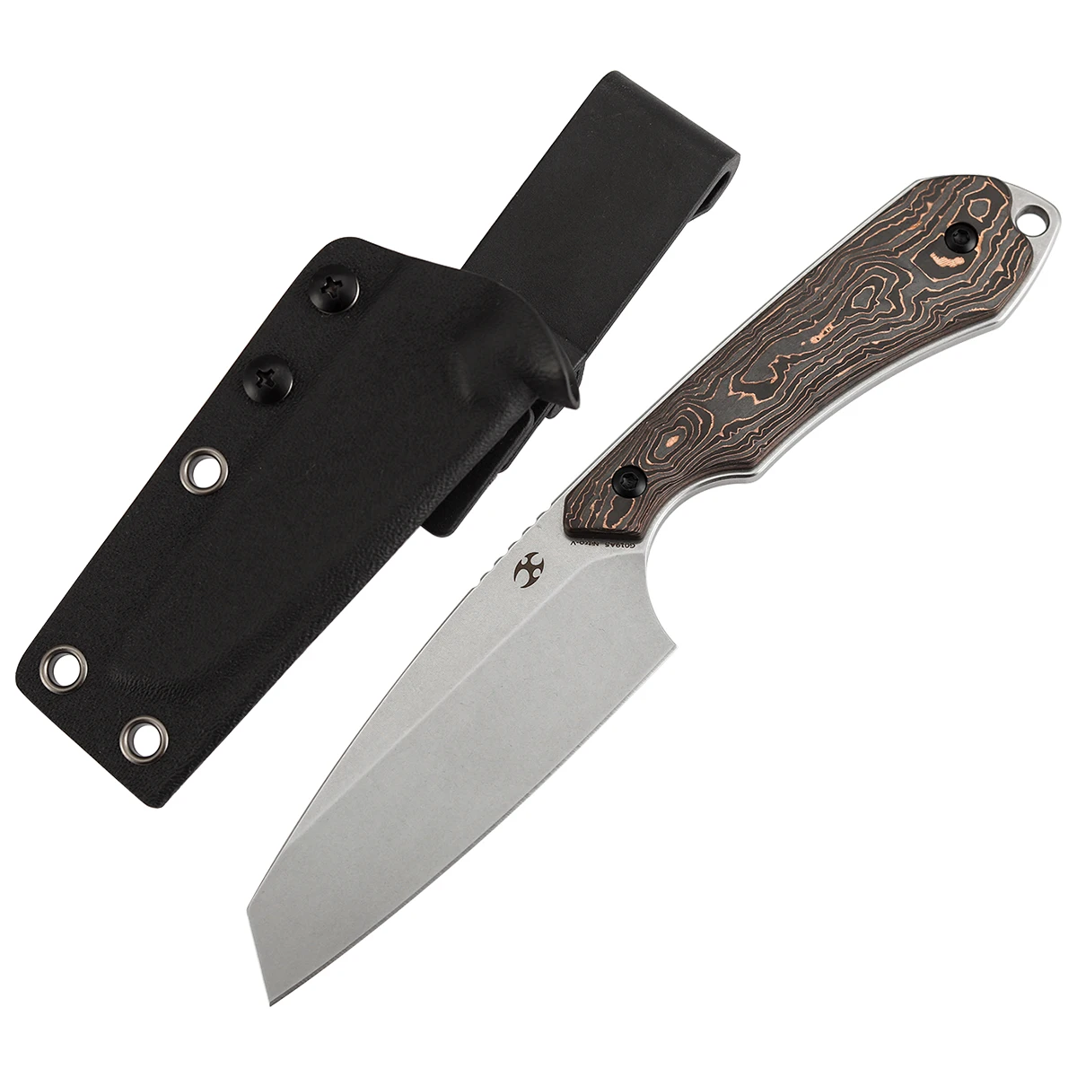 Kansept G019 Valk cuchillo hoja fija Nitro V mango G10 fibra carbono