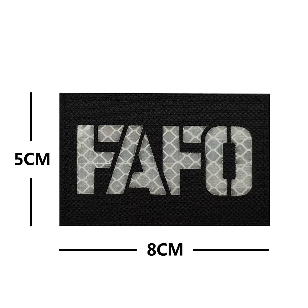 Parche reflectante FK FAFO - vista frontal