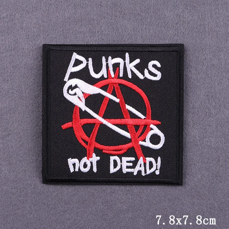Parche bordado Punk Rock And Roll – Termoadhesivo para ropa - imagen 5