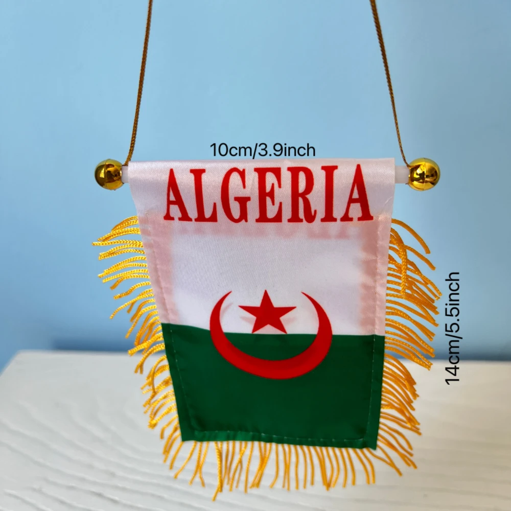 Bandera de Argelia doble cara colgante impresa en tela opaca - imagen 3