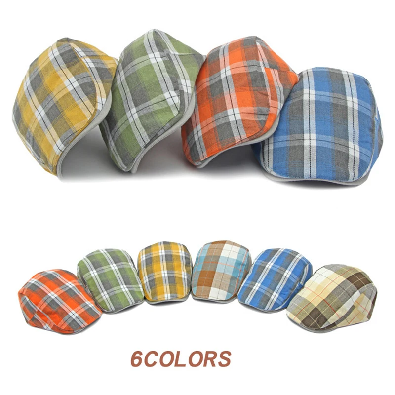 Gorra táctica newsboy de cuadros unisex para primavera/verano - imagen 5