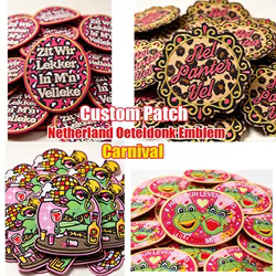 Parches bordados termoadhesivos Oeteldonk – Insignias para carnaval y uniformes