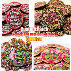 Parches bordados termoadhesivos Oeteldonk – Insignias para carnaval y uniformes