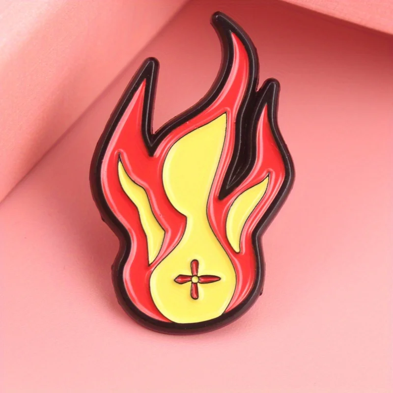 Valor Blazing pin esmaltado primeros auxilios – llama carmesí cruzada - imagen 5