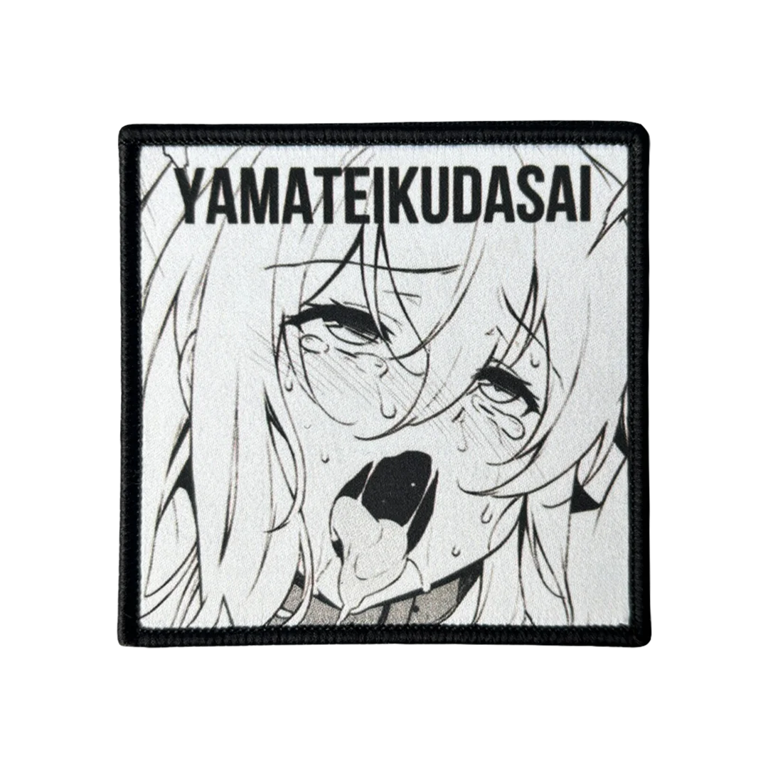 Parche táctico gancho y bucle Ahegao para airsoft estilo otaku