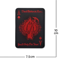 Ace of Spades Parche táctico bordado - Gancho y bucle para bolsa