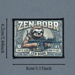 ZEN BOBR Parche Velcro táctico lombriz para chalecos y mochilas