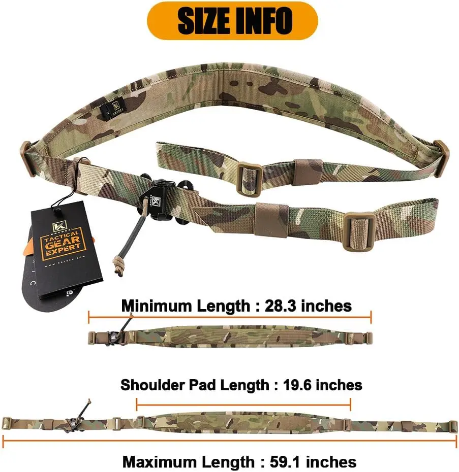 KRYDEX Correa de hombro táctica acolchada para rifle modular - imagen 5