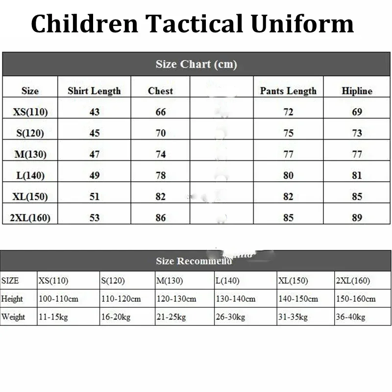 Conjuntos tácticos infantiles camuflaje Airsoft camiseta corta - imagen 3