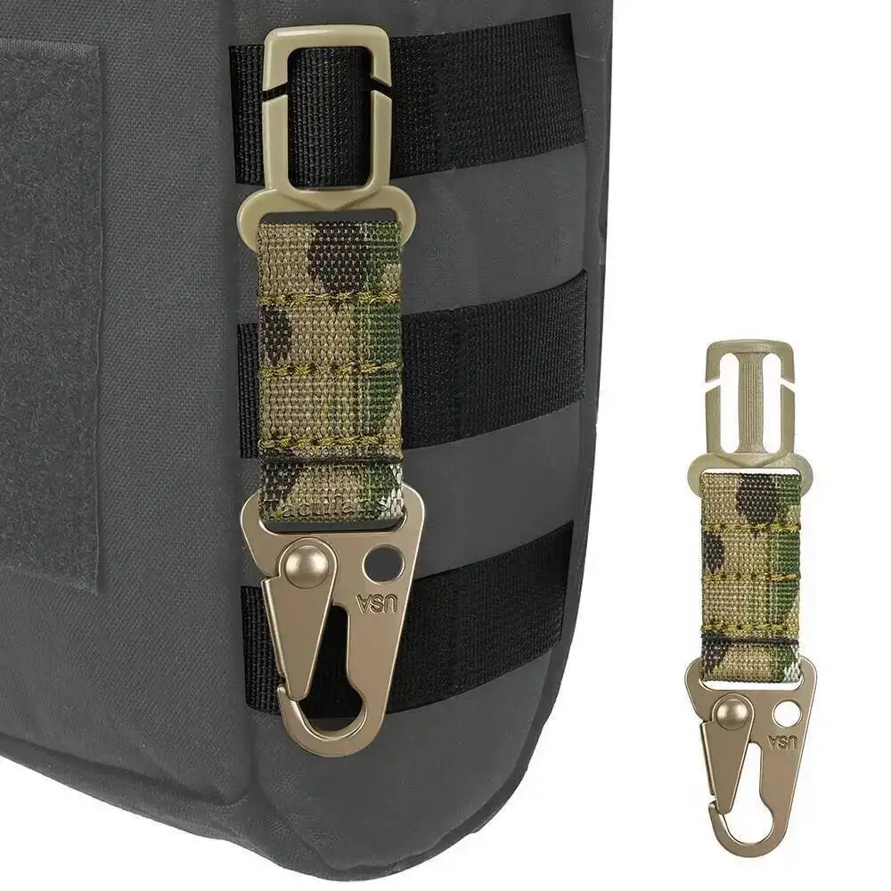 Clip MOLLE estilo HK de aluminio con barra partida